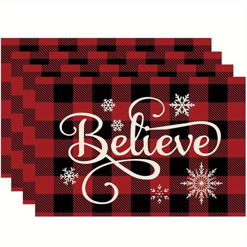 Festive Christmas Table Mat: Washable Holiday Table Decoration