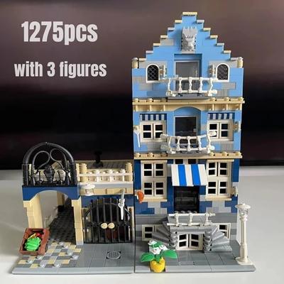 Expert Street View Rue du Marché Maquette Blocs de Construction Briques Modulaires Jouets Éducatifs pour Enfants Cadeaux d'Anniversaire