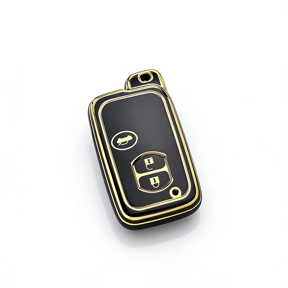 Soft TPU Car Key Case for Toyota RAV4 Highlander Camry Avalon Prius Alpha Aqua Land Cruiser Auris - 3 Buttons Remote Fob Cover