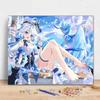 "Digital DIY Oil Painting: Two-Dimensional Anime Water God Fu Nina Decorative Artwork"