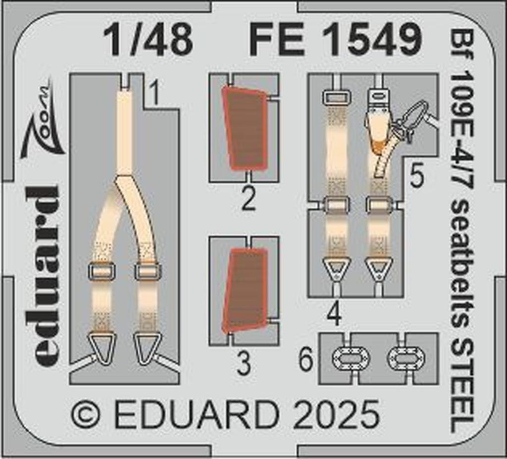 Eduard Big Ed Parts Set Plastic Model Kit Parts EDUBIG49467 1/48 Bf109E-4/7 (for Tamiya) (Airplane)