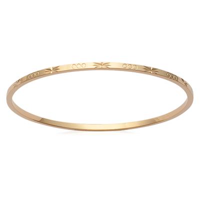 [K1401] - Gold Plated Bracelet 'Choréographie' - 62 Mm 2 Mm
