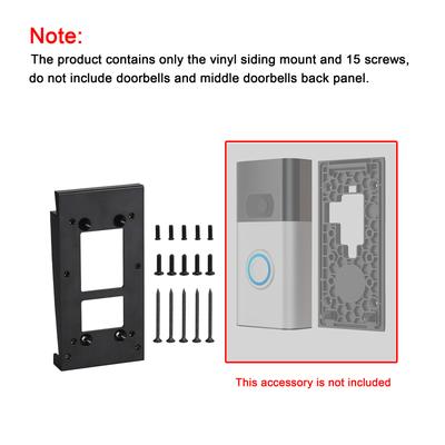 Support de sonnette pour bardage vinyle Support à angle réglable pour bardage vinyle Support pour sonnette vidéo Rings Durable
