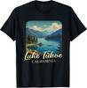 Retro Lake Tahoe California Mountain T-Shirt - Vintage Style Apparel