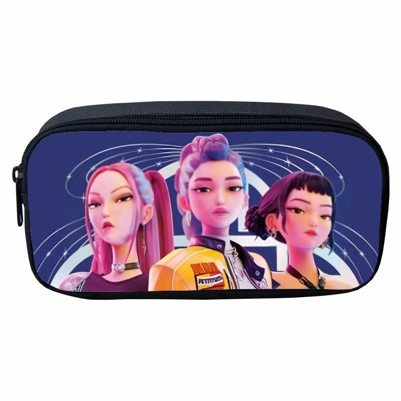 Printed Huntrix Kpop Witch Hunters K-POP Pencil Case, Cartoon Children's Student Storage Stationery Case