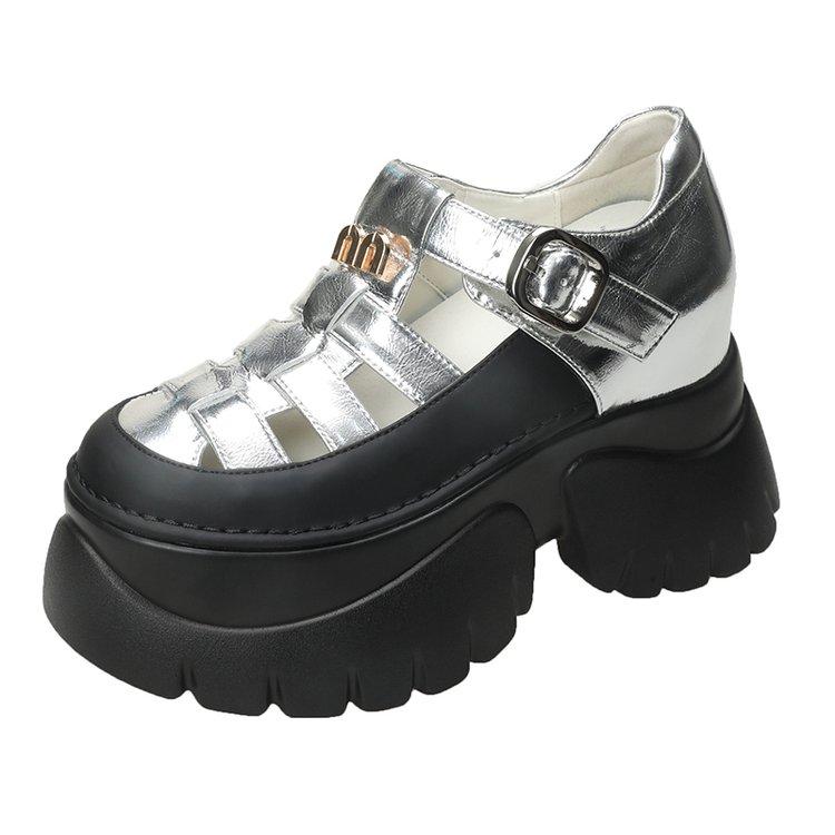 Fashion Hollow Summer Sandals Wedge Heels Sneakers Women High Platform Beach Flip Flops Casual Breathable Walking vulcanized shoes