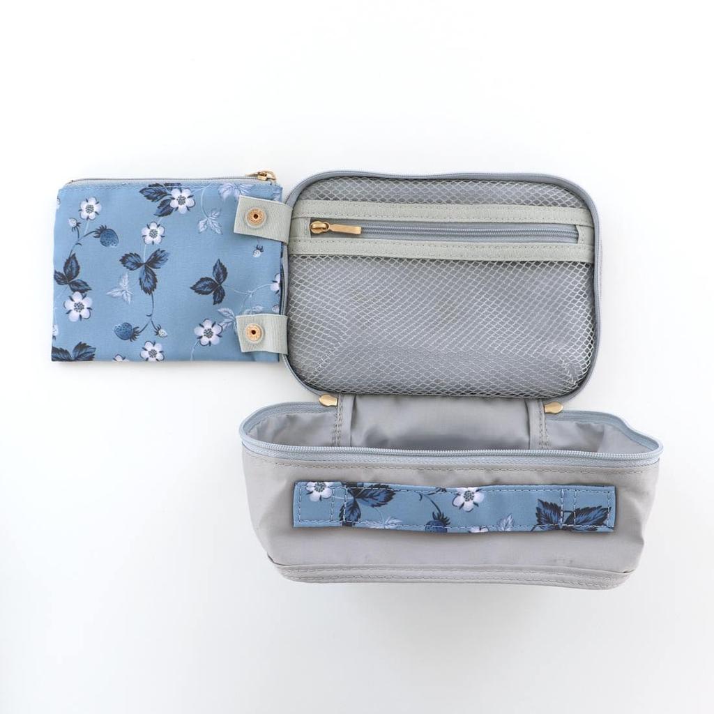 Storage with mini ink blue [WEDGWOOD] pouch/travel pouch, small, pouch, strawberry, (blue), women's, 001256-0001-01
