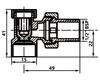 Radiator Return Valve, Angled, For Soldering, 15 Mm