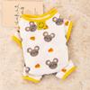 Cute Bear Striped Four-legged Loungewear Blue Cat Puppet Cat Spring and Autumn Thin Kitten Milk Dog Pet Cat Clothes