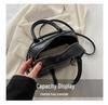 2024 Early Spring Solid Color Textured Square Handbag - Women's Versatile Shoulder & Crossbody Bag