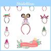 Festive Christmas Tree Headband With Glowing Antlers For Kids