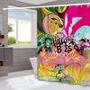 H-Helluva Boss  Funny and Creative Beach Shower Curtain Waterproof Polyester Bath Curtains for Bathroom Decorate with Hooks