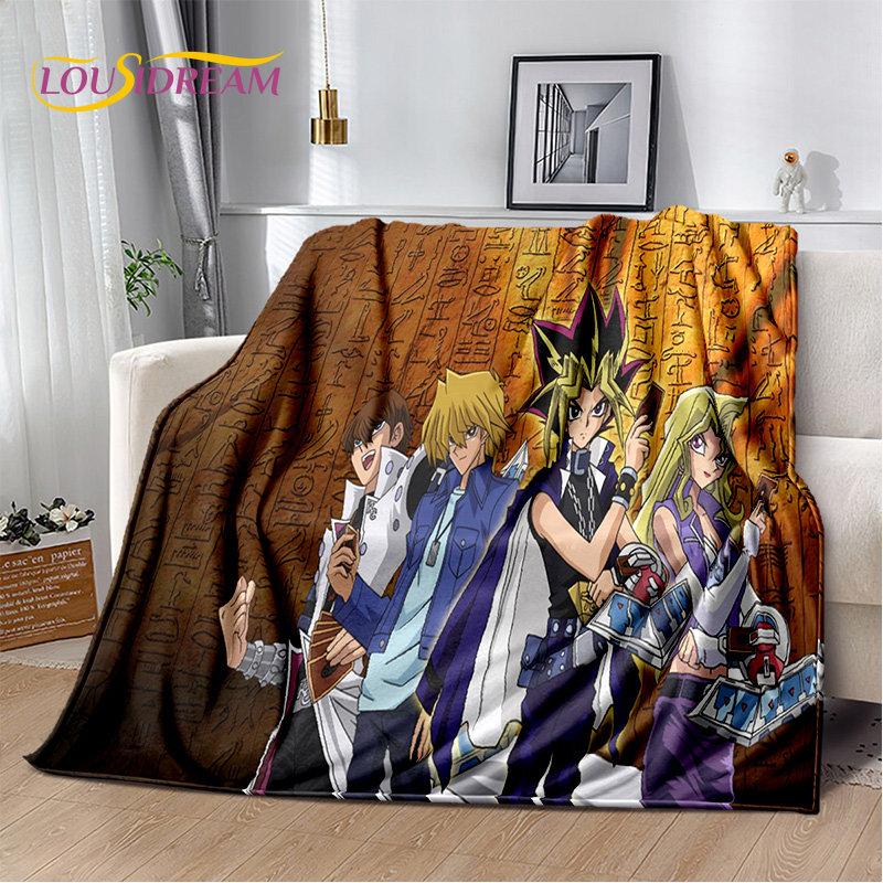 Yu-Gi-Oh MONSTER CARD Anime Cartoon weiche Plüschdecke, Flanelldecke, Überwurf, Decke für Wohnzimmer, Schlafzimmer, Bett, Sofa, Picknick, 3D