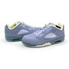 FJ4563-500 Nike Air Jordan 5 Retro Low Indigo Haze Fire Red Flint Grey (Women's)