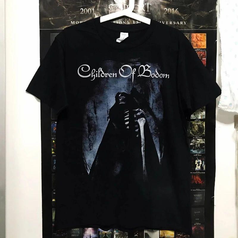 Metal Rock Punk T Shirts Bodom Band COB Band Peripheral Summer Print Casual Loose Cotton Short Sleeve Oversize TShirt Unisex
