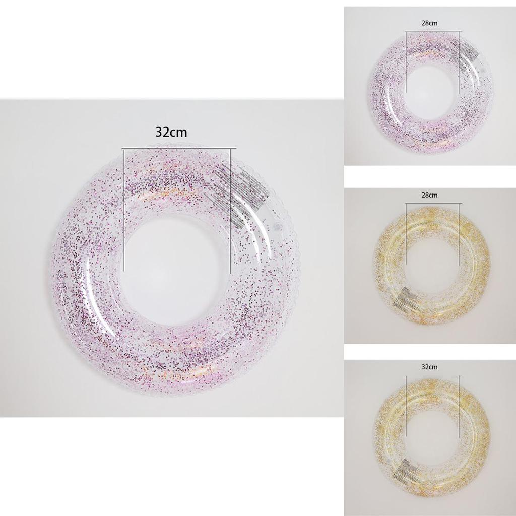 Adult Inflatable Glitter Swim Ring Children's Water Lifesaving Ring Armpit Float Ring