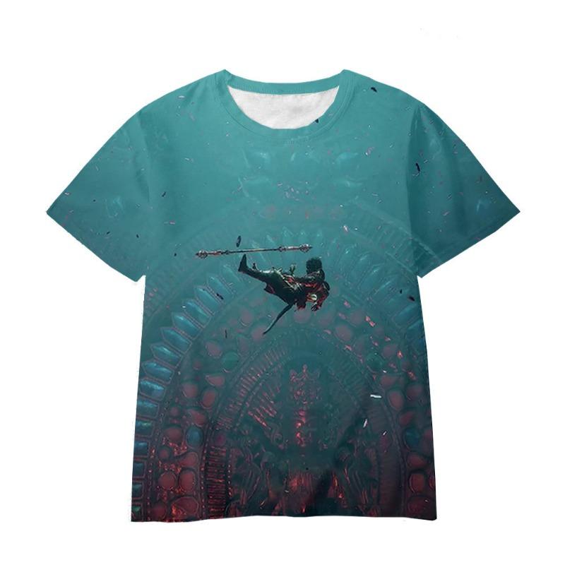 Wukong Cartoon Game 3D Digital Printed Loose Casual T-shirt