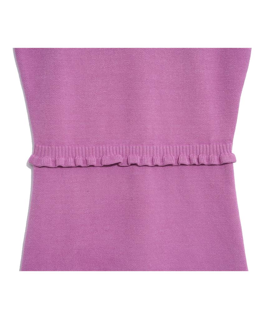 High School Disco Heart Ruffle Knit Ops_Pink