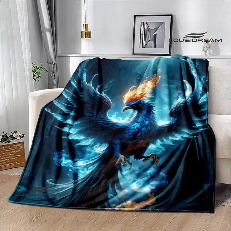 3D Phoenix Printed Blanket Flannel Warm Blankets Soft and Comfortable Blanket Bed Linings Cubre Cama Birthday Gift