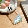 Blue Minimalist Print Phone Case For iPhone 17 16 15 14 13 12 11 Mini Pro Max Plus Transparent Cover