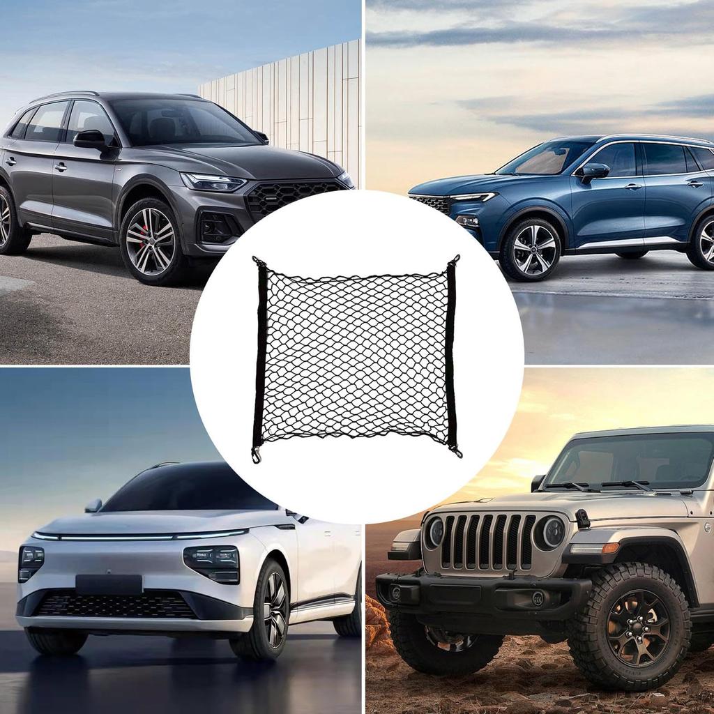 Trunk Mesh Cargo Net, Elastic Cargo Net for Trucks with Hooks | Car Trunk