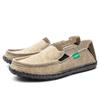 The classic canvas shoes men 2024 lazy shoes canvas moccasin men slip on loafers durable casual flats