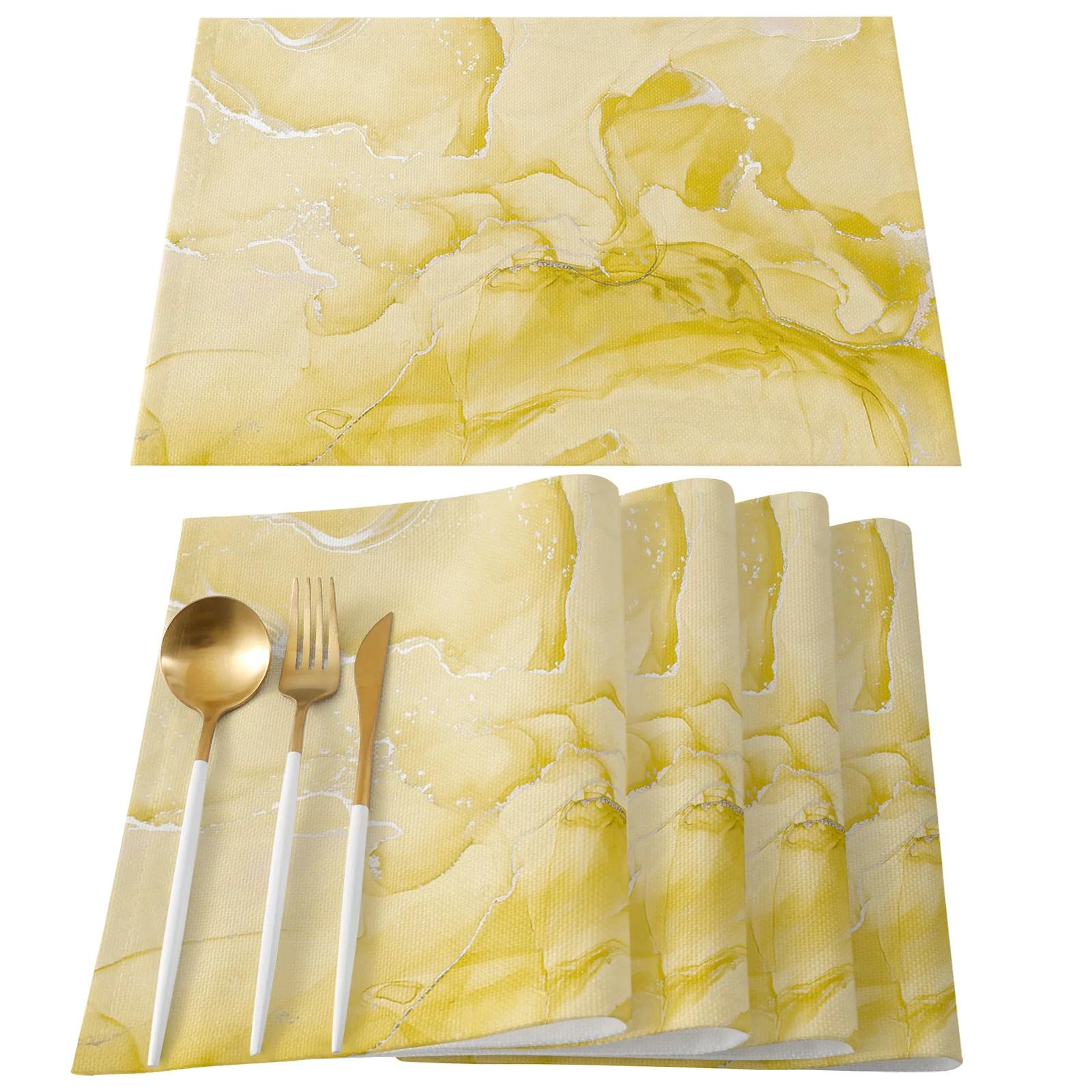 

Marble Placemats Set Washable Kitchen Dining Table Mats,Heat-Resistant Place Mats for Indoor Outdoor Party Holiday Decoration 2pcs 30x45cm