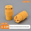 1Pcs Detachable Assembly In-Line Power Cord Plug 125V American 15A Nema 1-15P 5-15P Us Industry Waterproof Wiring Plug Connector