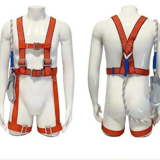 European Full Body Five-Point Electrician Harness with Double Hook.