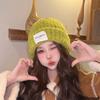 New Warm Hat for Women In Autumn and Winter  Thick Knitted Wool Hat for Women  Versatile Big Head Circumference Ins Trendy Face Small Knitted Hat