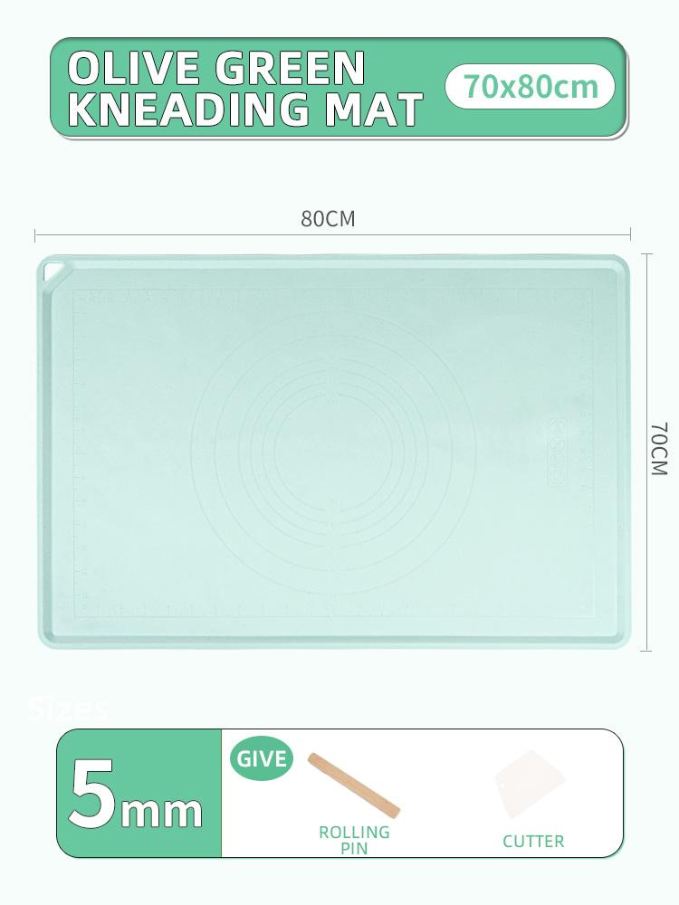 Zackoo Silicone Kneading Mat Foodgrade Thickened Large Household Panel Backing Dough Rolling Dumpling Pad Plastic Chopping Board