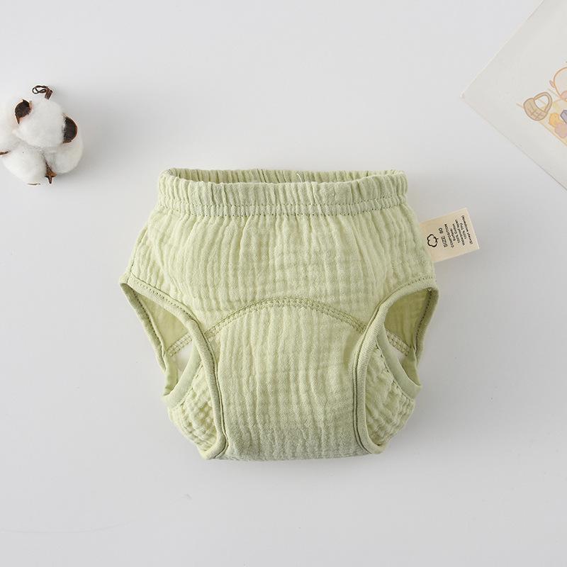 Korean Style Winged Baby Gauze Pull-up Pants: Pure Cotton Diaper Cover & Training Pants