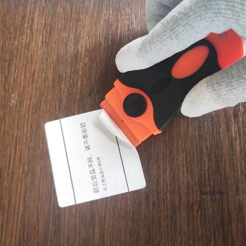 Plastic Scraper with 100/200 Plastic Blades Multipurpose Window Scraper Non-Scratch Scraper for Removing Stickers Decals Glue
