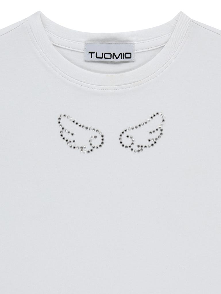 TUOMIO Angel Stud Baby T-Shirt [White]