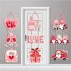 Valentines Day Door Hanger Paperboard Hanging Sign Decors Door Decorations Outdoor Indoor Wall Decors Party Supplies