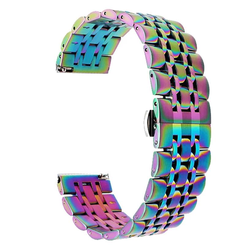 Stainless Steel band For Samsung Galaxy watch 6/5/4/Classic metal link bracelet amazfit GTS-GTR-4-3-mini-bip 3 20mm 22mm strap