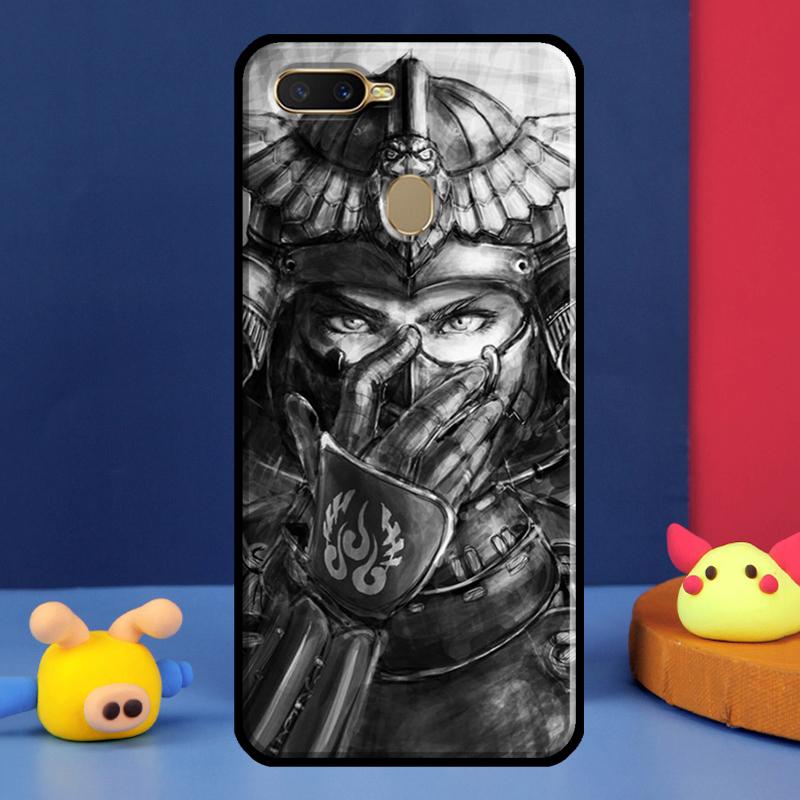 Anime Girl Samurai Case For Oppo A16 A76 A96 A58 A78 A98 A5 A9 A91 A15 A17 A77 A52 A72 A74 A94 A54S A57S Cover