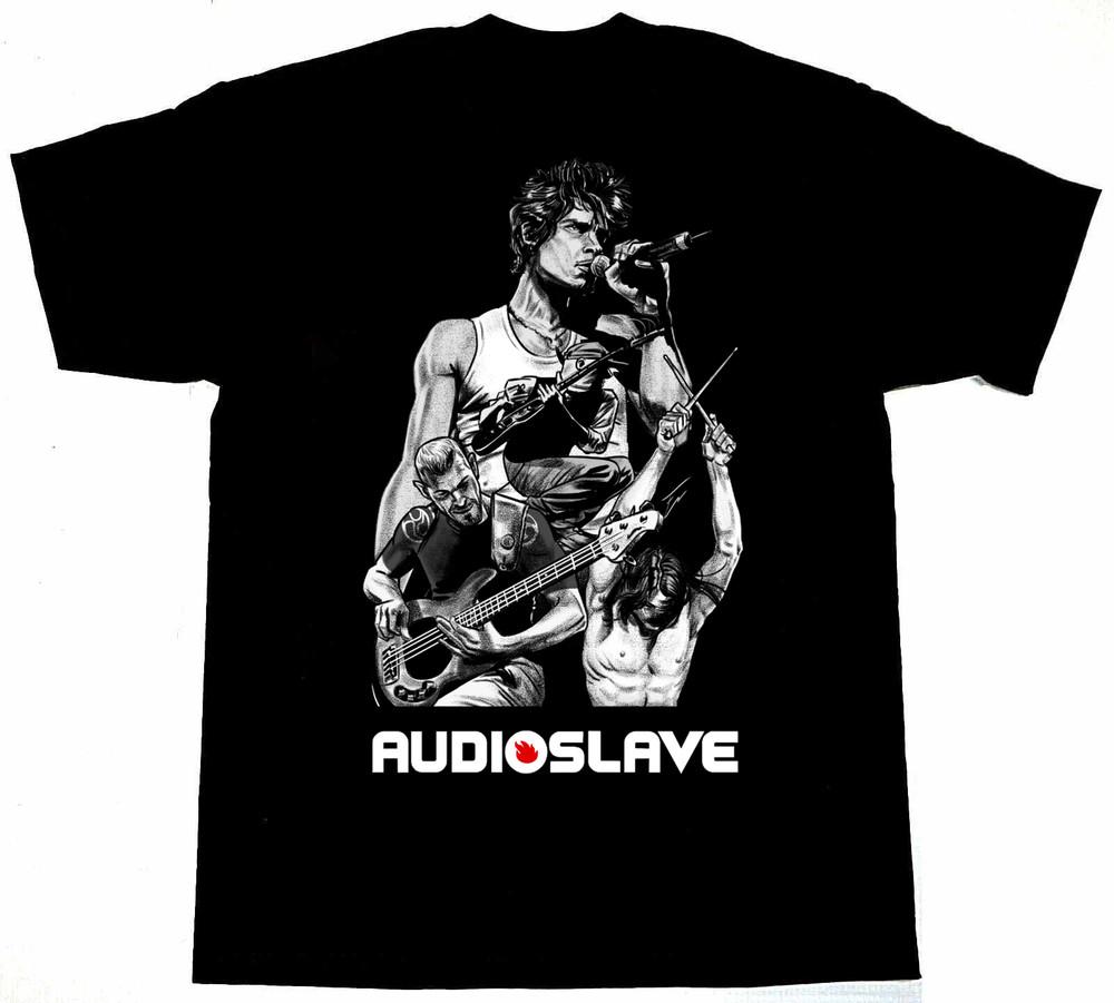 

Ретро Футболка Audioslave Live In Concert Классическая Черная Унисекс S-5XL 1V0142 Унисекс Футболка M