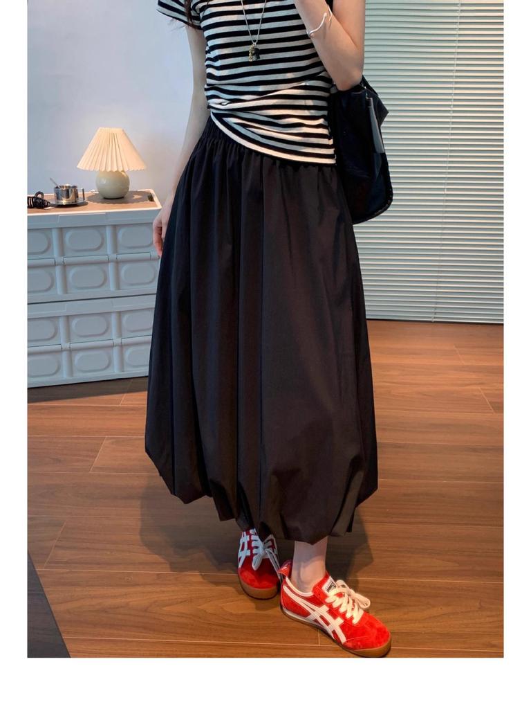 Women's White Bud Hepburn Midi Skirt - 2026 Spring/Summer Collection