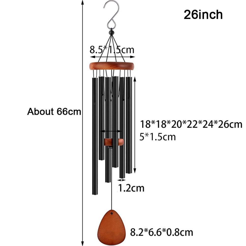 Aluminum Aluminum Wind Chimes 26/32/37 Inch Wind Bell New Metal Tubes Windchime  Garden