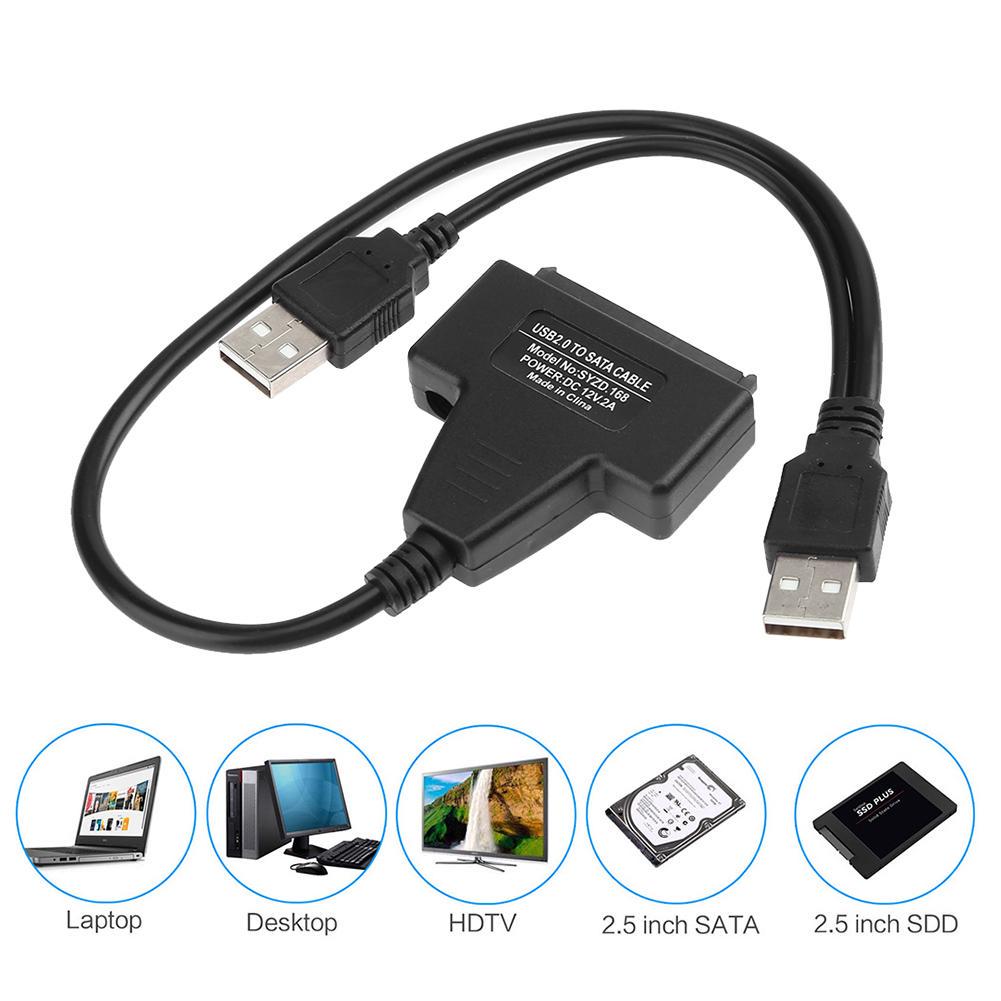 

USB 2.0 адаптер 2,5/3,5-дюймовый жесткий диск конвертер кабель Sata