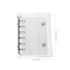 6 Ring Transparent Soft PVC Binder Cover A7 Snap Closure Loose Leaf Notebook Refillable Journal Card Photo 6 Ring A7 PVC Binder