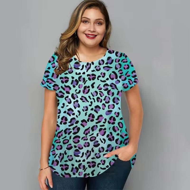 Женская футболка с леопардовым принтом — фото 3