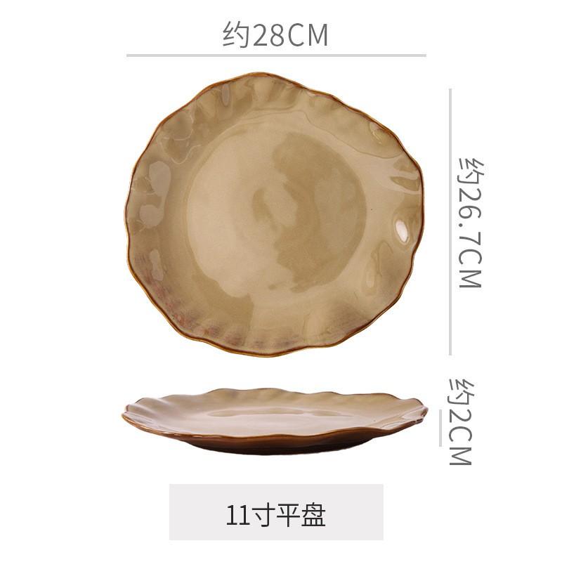 Handcrafted Japanese-Style Ceramic Irregular Shaped Dinnerware Set Rustic Minimalist Serving Plate Bowl Cup Adult Dining
