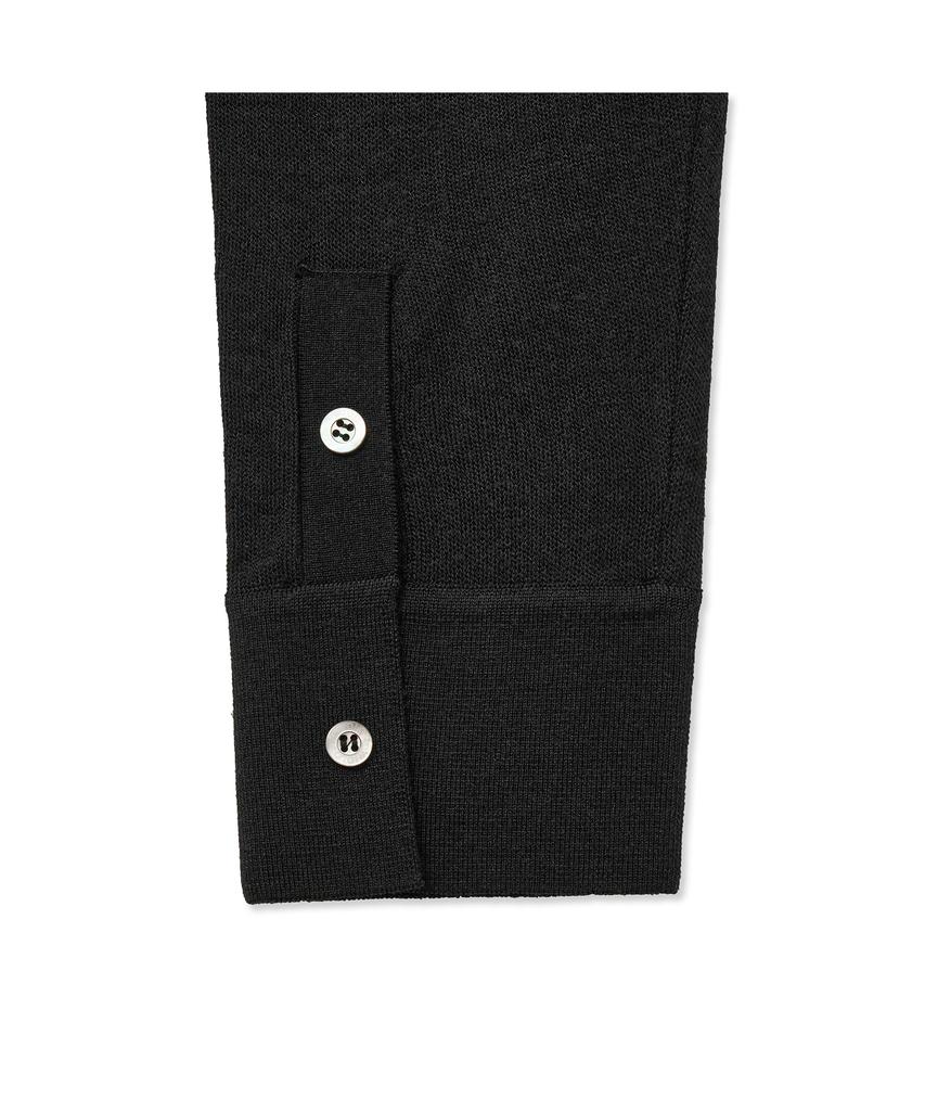 IOLO Silk Blended Knit Shirt_Black