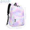 Mygreen Backpack for Elementary School Starry Sky Material Girls, Lightweight, School, Travel, Print, Water-Repellent (Green & Purple)