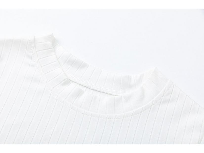 2025 Spring/Summer Women's Slimming Round Neck Rib Knit Maxi Dress