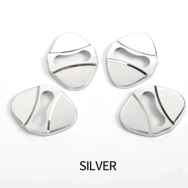 

Крышка дверного замка My Good Car из нержавеющей стали, DIY пряжка, дверной держатель, защитная крышка для Toyota RAV4 серебряный