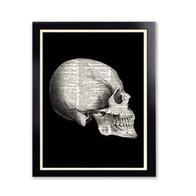 Vintage Sada Anatomických Plakátů s Potiskem Lebky Anatomie Plátna Obrazy Nástěnné Umění Potisk Lebky Dárek do Obývacího Pokoje Domov Bez Rámu