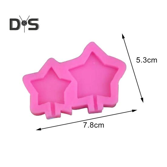 Žáruvzdorná forma na čokoládu Snadné čištění Silikonová forma na lízátko ve tvaru hvězdy